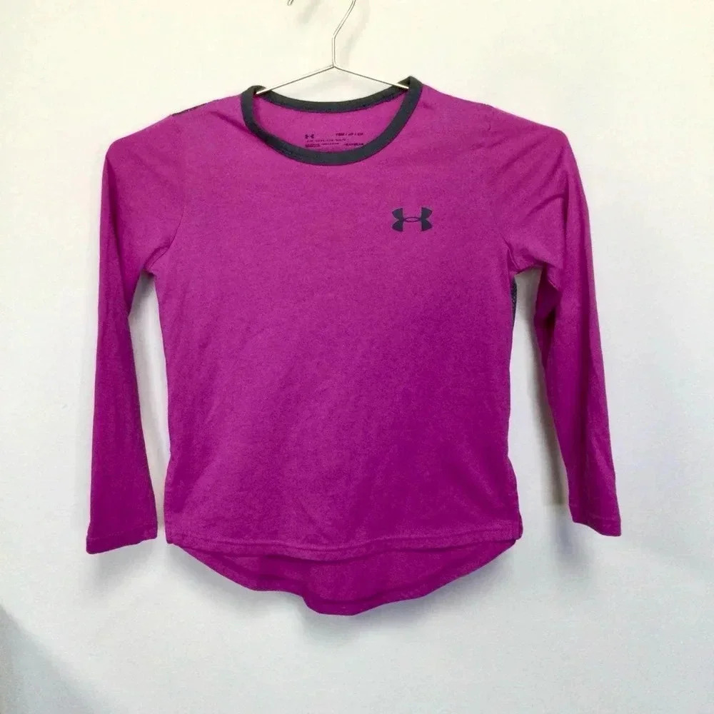 Girls Under Armour Pink Long Sleeve Shirt Size‎ YS/M